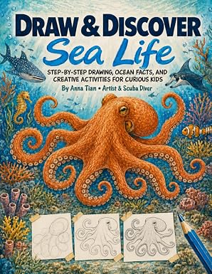 Draw and Discover Sea Life book cover