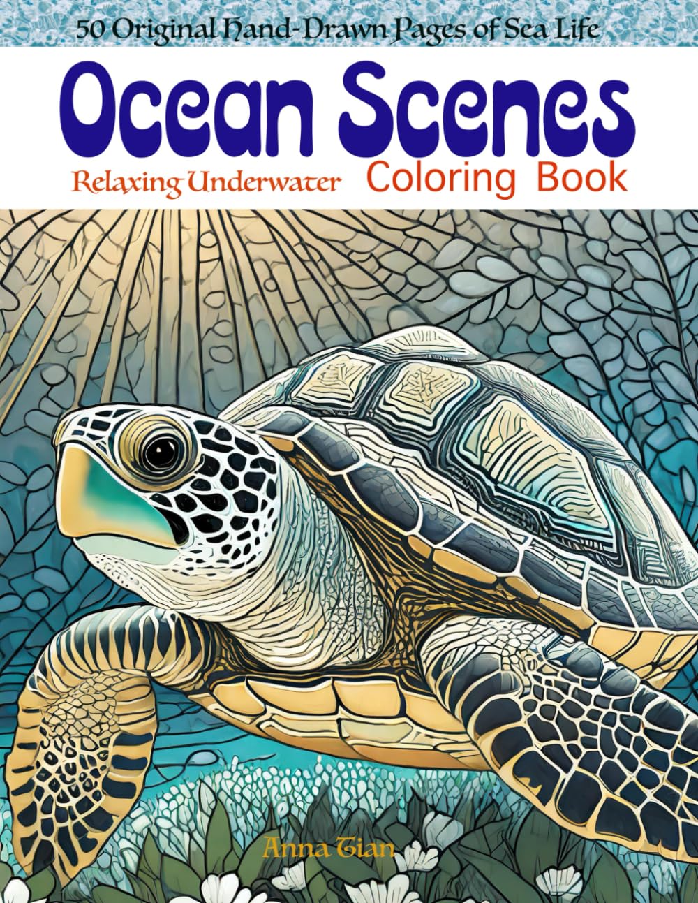 Ocean Scenes Coloring Book cover